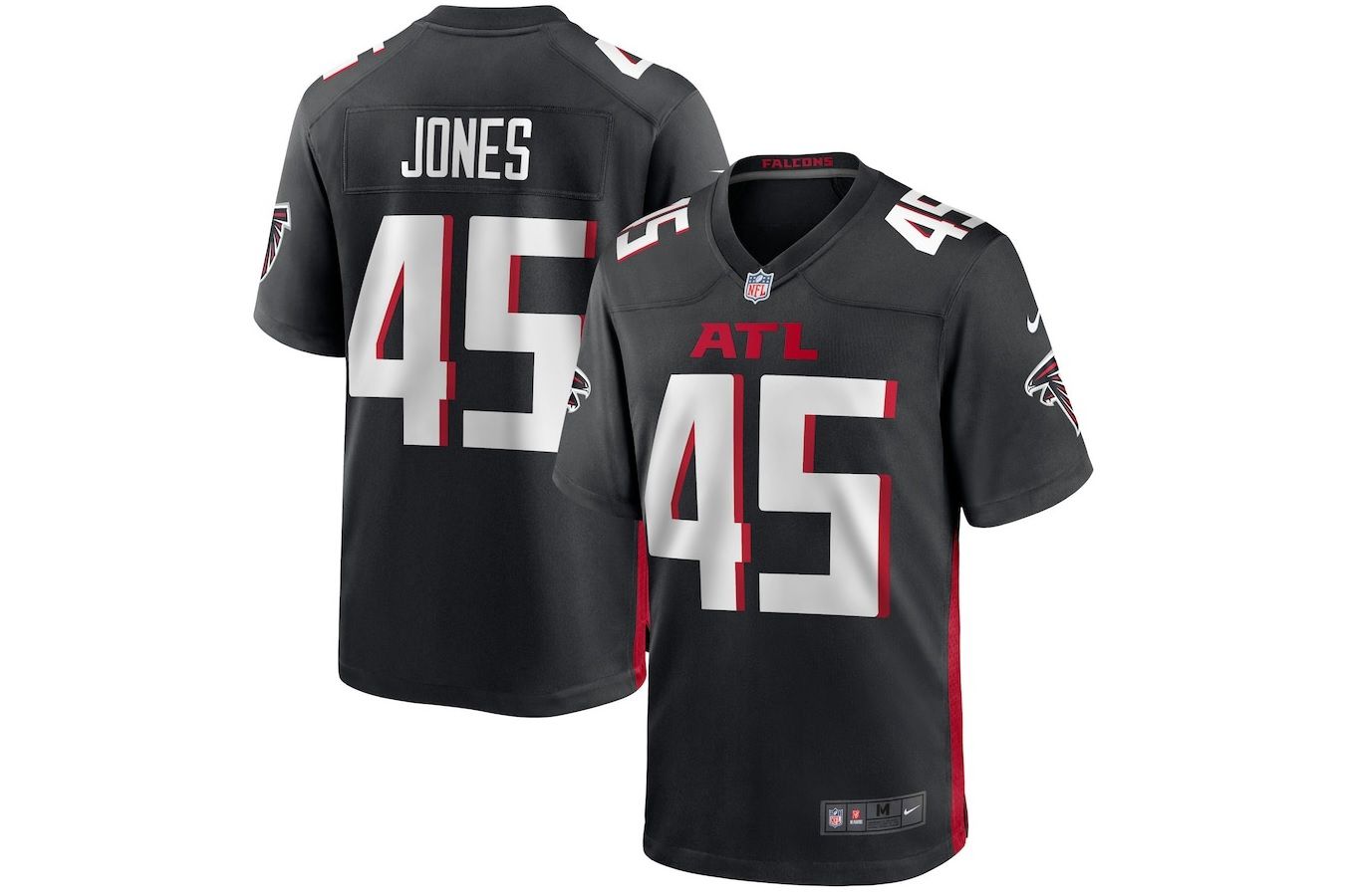 Men Atlanta Falcons #45 Deion Jones Nike Black Game NFL Jersey->atlanta falcons->NFL Jersey